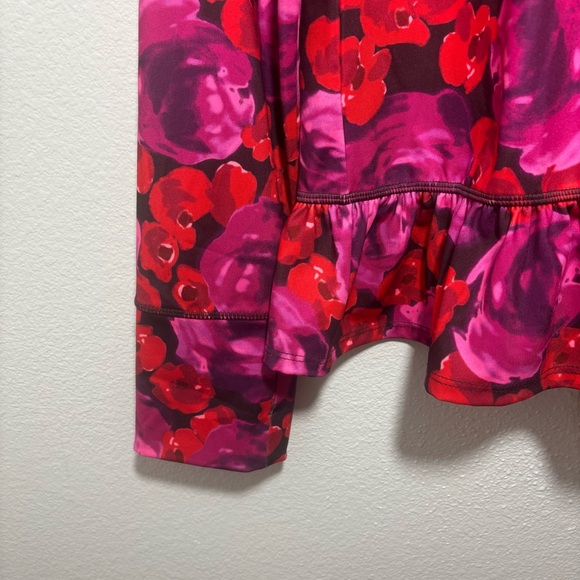 kate spade Floral Long Sleeve Top - Red and Pink NWT - Picture 5 of 12